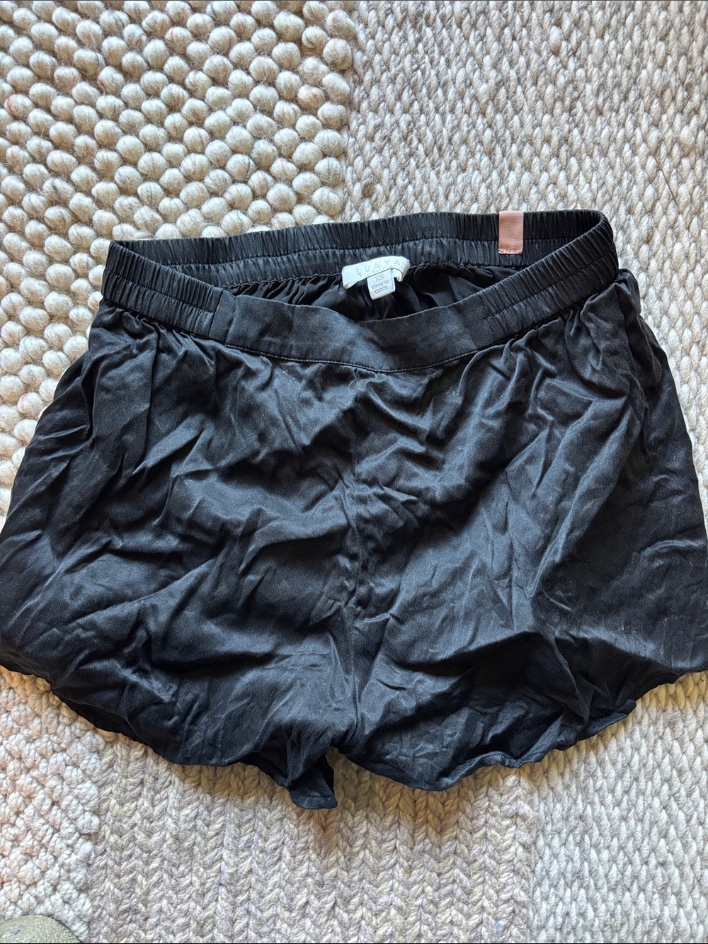 lunya Black Lightweight Lounge Shorts
